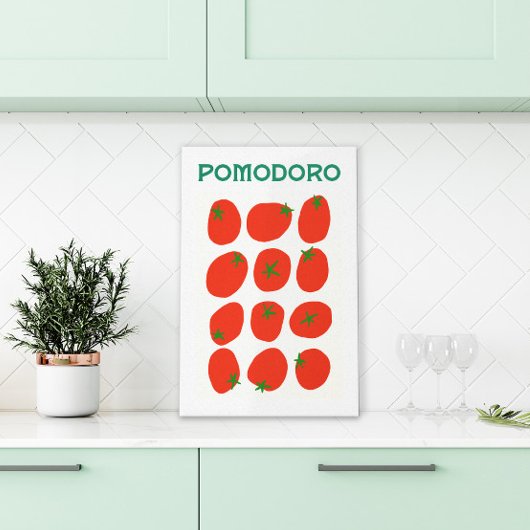 Pomodoro Italiaans tomatenretro Moderne  stijl Canvas Afdruk
