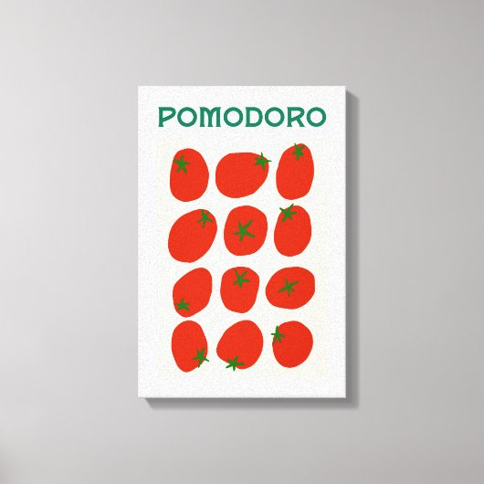 Pomodoro Italiaans tomatenretro Moderne  stijl Canvas Afdruk (Voorkant)