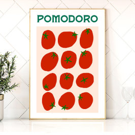 Pomodoro Italiaans tomatenretro Moderne  stijl Perfect Poster