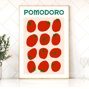 Pomodoro Italiaans tomatenretro Moderne  stijl Perfect Poster