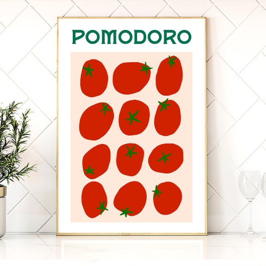 Pomodoro Italiaans tomatenretro Moderne  stijl Perfect Poster