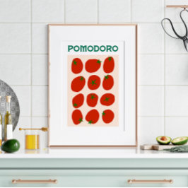 Pomodoro Italiaans tomatenretro Moderne  stijl Poster