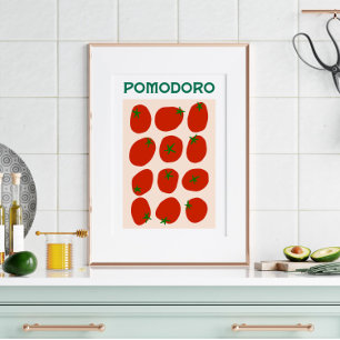 Pomodoro Italiaans tomatenretro Moderne  stijl Poster