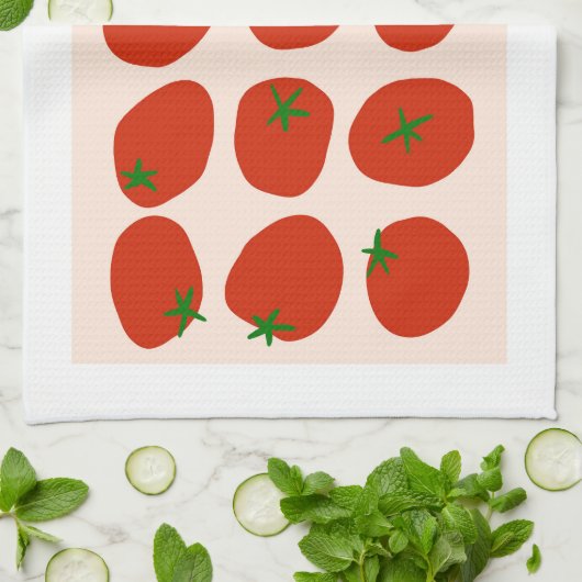 Pomodoro Italiaans tomatenretro Moderne  stijl Theedoek (Gevouwen)