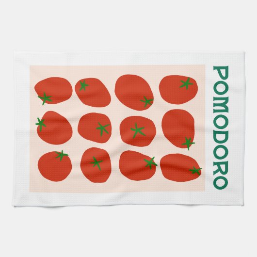 Pomodoro Italiaans tomatenretro Moderne  stijl Theedoek (Horizontaal)