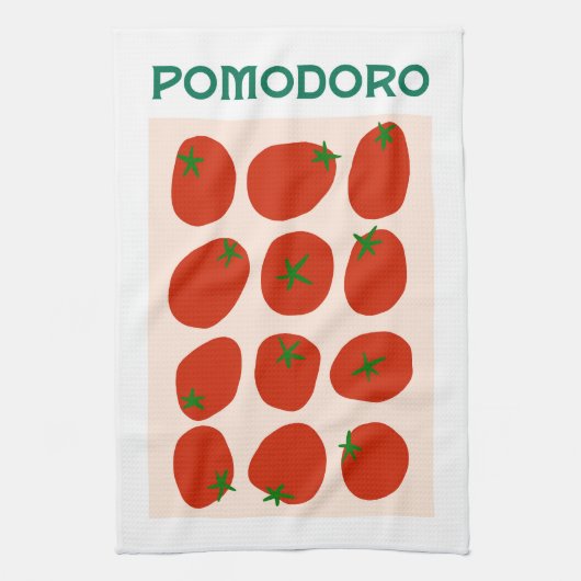 Pomodoro Italiaans tomatenretro Moderne  stijl Theedoek (Verticaal)