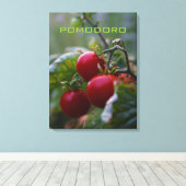 Pomodoro Italiaanse tomaat Macro Foto Muur Art Canvas Afdruk (Insitu (Houten vloer))