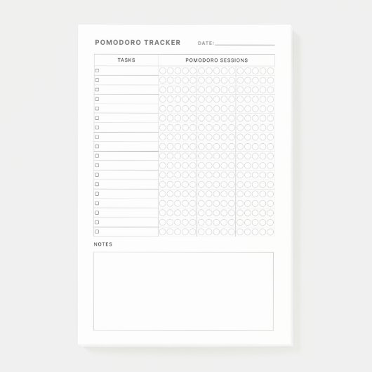 Pomodoro Study Habit Planner Post-it® Notes (Voorkant)