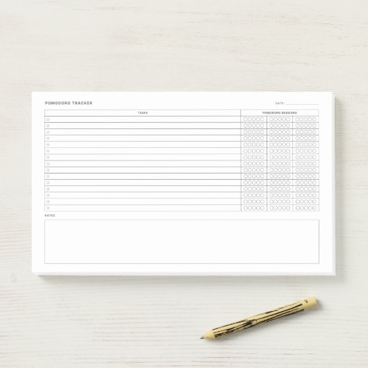 Pomodoro Study Habit Planner Post-it® Notes (Op bureau)