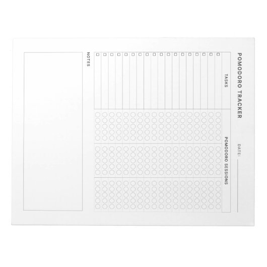 Pomodoro Study Habit Tracker Notitieblok (Voorkant)