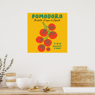 Pomodoro Tomaat Geel Italiaanse Markt Poster