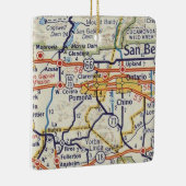 Pomona CA Map Keramisch Ornament (Rechts)
