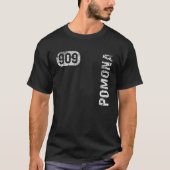 Pomona California 909 Area Code  Retro T-shirt (Voorkant)