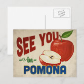 Pomona California Apple - Vintage Travel Briefkaart (Voorkant / Achterkant)