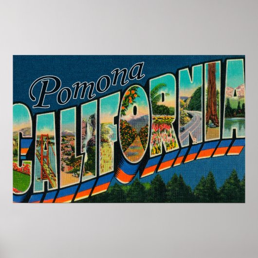 Pomona, Californië - grote lettertjes Poster (Voorkant)