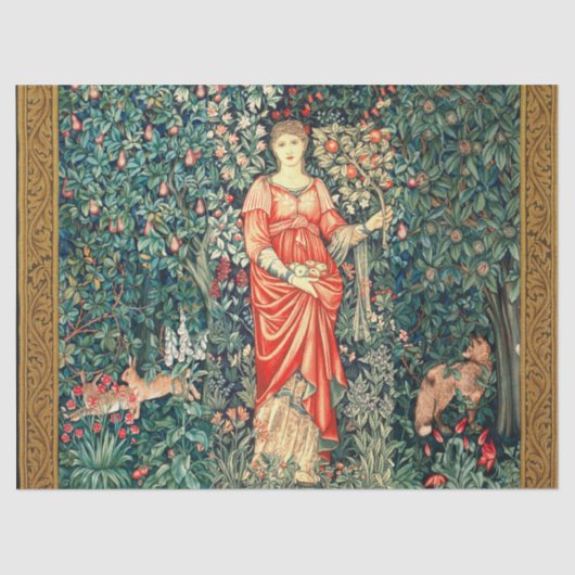 POMONA HOLDING FRUITS IN GREENERY, BOSBOUWDIEREN TISSUEPAPIER (Voorkant)