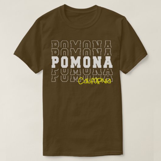 Pomona stad Californië Pomona CA T-shirt (Design voorkant)