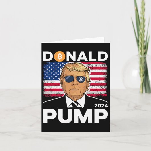 Pomp Bitcoin Grappige Trump 2024 Crypto Kaart (Voorkant)