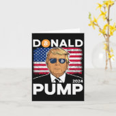 Pomp Bitcoin Grappige Trump 2024 Crypto Kaart (Gele Bloem)