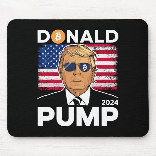 Pomp Bitcoin Grappige Trump 2024 Crypto Muismat (Voorkant)