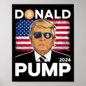 Pomp Bitcoin Grappige Trump 2024 Crypto Poster (Voorkant)