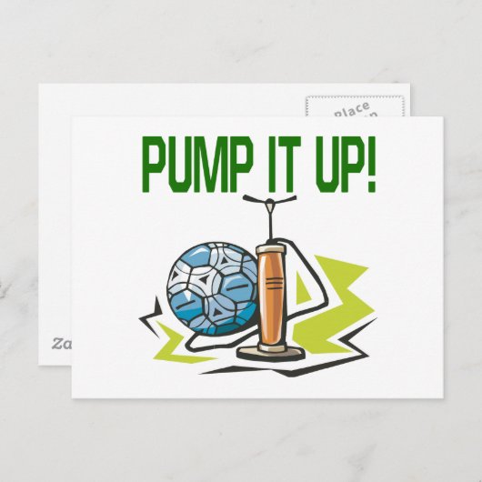 Pomp het omhoog briefkaart (Voorkant / Achterkant)