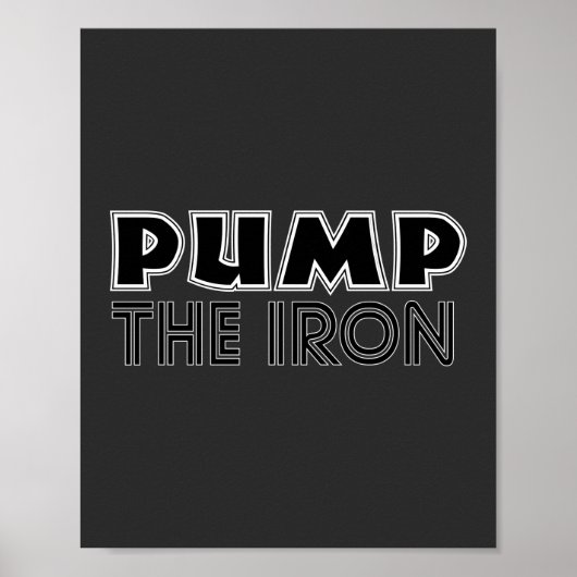 Pomp het Poster van de IJzeren pomp Hoesje Gym Wor (Voorkant)