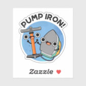 Pomp Iron Funny Exercise Pun Sticker (Vel)