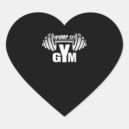 Pomp It Ness Gym Sport Motivatie Mannen Vrouwen Ki Hart Sticker (Voorkant)
