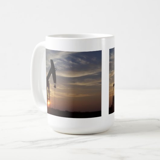 Pomp Jack op Sunset. Koffiemok (Voorkant links)