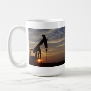 Pomp Jack op Sunset. Koffiemok