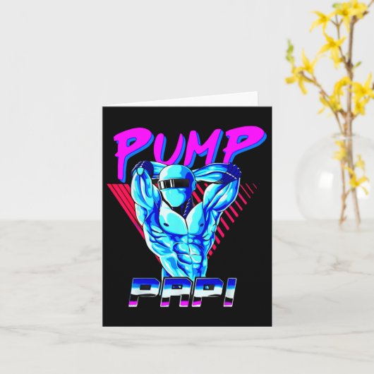 Pomp Papi Powerlifting Bodybuilding Fitness Traini Kaart (Gele Bloem)