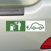 Pomp vs Plug Suicide door Benzine Green Car Bumpersticker (Op auto)