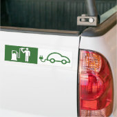 Pomp vs Plug Suicide door Benzine Green Car Bumpersticker (Op Truck)