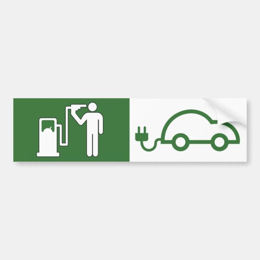 Pomp vs Plug Suicide door Benzine Green Car Bumpersticker (Voorkant)