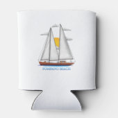 Pompano Beach Coastal Nautical Sailing Sailor Blikjeskoeler (Achterkant)