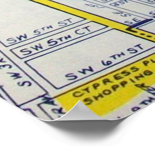 Pompano Beach, FL  Map Poster (Hoek)