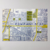 Pompano Beach, FL  Map Poster (Voorkant)