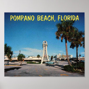 Pompano Beach FL, Oceanside Esplanade,  Poster