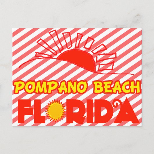 Pompano Beach, Florida Briefkaart (Voorkant)