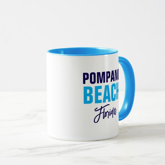 Pompano Beach Florida Coffee Mug Mok (Voorkant rechts)