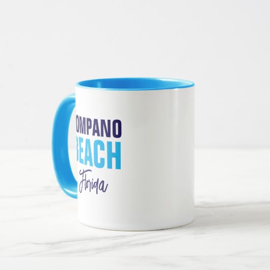 Pompano Beach Florida Coffee Mug Mok (Voorkant links)