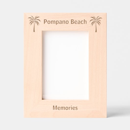 Pompano Beach Florida Laser Engraved frame Gegraveerde Lijstjes (Voorkant)