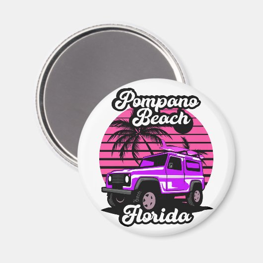  Pompano Beach Florida Magneet (Voorkant / Achterkant)