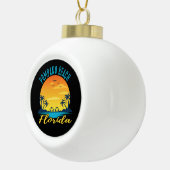 Pompano Beach Florida Palm Trees Beach Keramische Bal Ornament (Rechts)