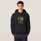 Pompano Beach Florida Retro Terugblik Surf & Stran Hoodie (Voorkant volledig)