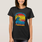 Pompano Beach Florida Retro Throwback Surf & Beach T-shirt (Voorkant)