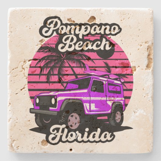 Pompano Beach, Florida Stenen Onderzetter (Voorkant)