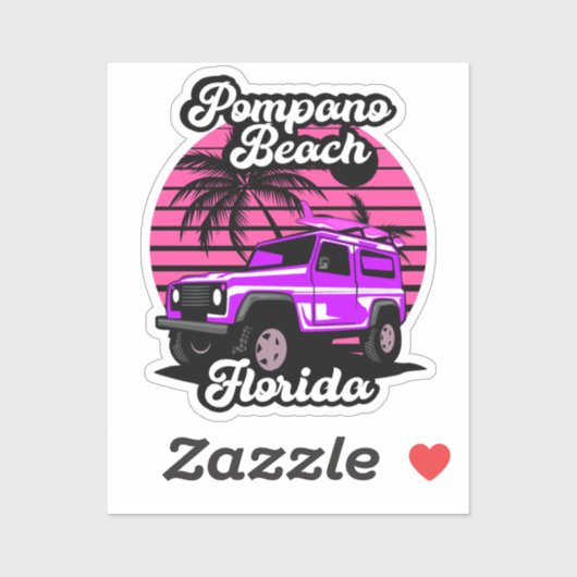 Pompano Beach, Florida Sticker (Vel)