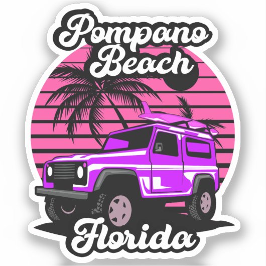Pompano Beach, Florida Sticker (Voorkant)